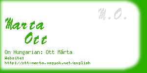 marta ott business card
