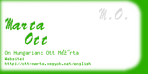 marta ott business card